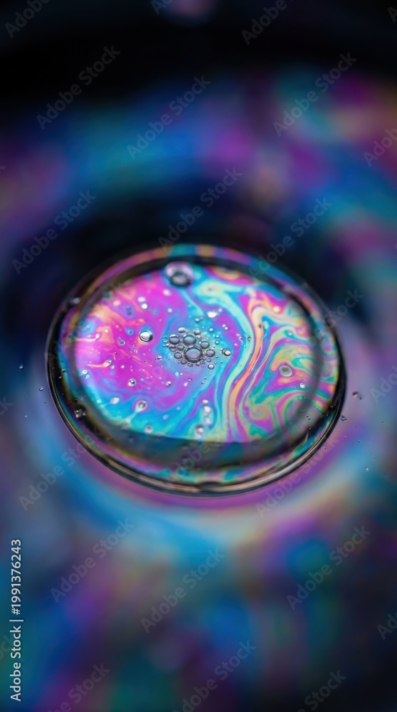 Naklejka premium Water Droplet Rainbow Colors Refraction