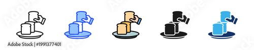 Bread Slice Icon Collection With Multiple Styles