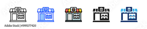 Bakery Shop Icon Collection With Multiple Styles