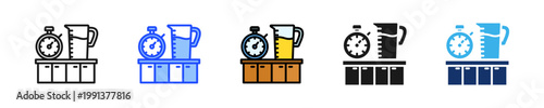 Measuring Time Icon Collection With Multiple Styles