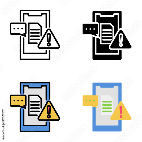 Hoax news icon collection of various styles for design branding, print and digital media