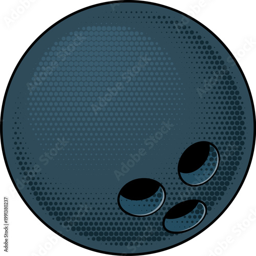 A bowling ball isolated ico...