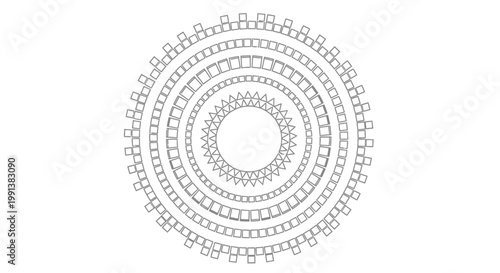Concentric Circles Pattern Design Element.