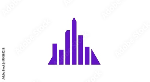 Purple graph bars on white background.