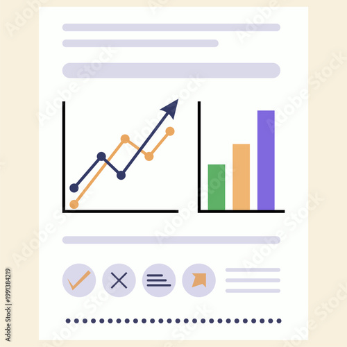 Business Report Infographic with Growth Charts and Data Analytics