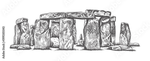 Stonehenge ancient stone monument megalithic structure engraving prehistoric