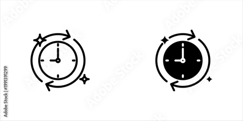 Daily Routine Line Icon set, Outline Symbol for Habit Tracking, Personal Schedule, Lifestyle Organization, Morning Ritual, and Recurring Task. Vector Sign Icon, vector illustration.