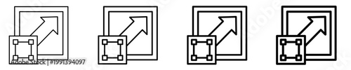 Scalability  Icon Set Different Style Collection