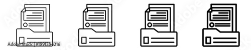 Document  Icon Set Different Style Collection