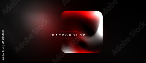 Abstract fluid shapes, red gradients, dark background. Modern design element, smooth transitions, dynamic composition. Minimalist aesthetic.