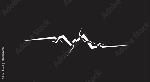 White ECG Line on Black Background