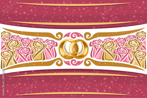 Vector greeting card for Wedding