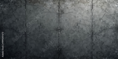 A dark and grungy vintage wood texture with an aged black pattern on a rough surface creates a dirty gray backdrop for a blank wallpaper design