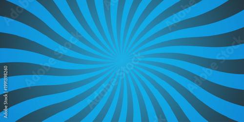 Background sunburst pattern blue design. Vintage sunrays illustration swirl grunge backdrop line. sun beam vector banner design and comic burst gradient concept pattern.