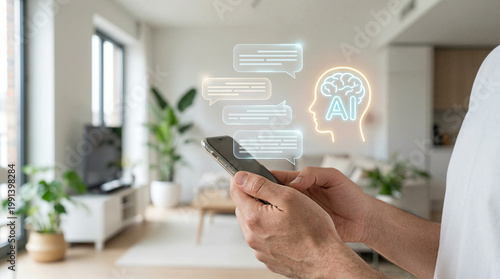 Relaxed User Messaging OpenAI ChatGPT at Home