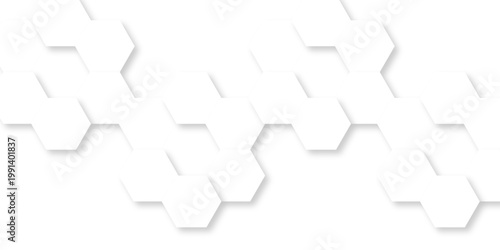 White abstract honeycomb mosaic and tile geometric hexagon vector illustration. geometric digital technology polygon science vintage square mosaic and web cover business texture.