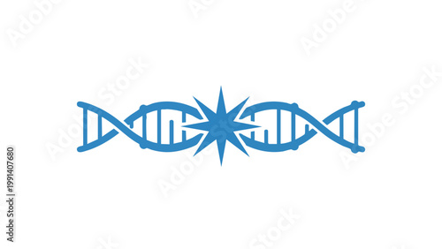 DNA Helix Symbol, Genetic Research, Biotech Innovation, Medical Science Logo