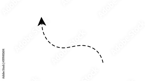 Dotted Up arrow animation. dotted arrow moving upward motion. dashed arrow pointing 4k video footage.