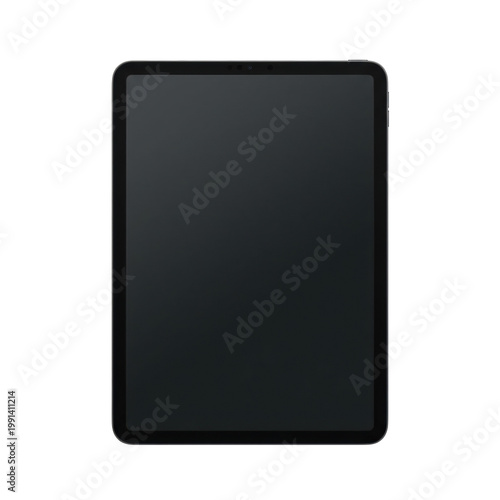 Wallpaper Mural Isolated modern dark tablet with a blank screen, digital device icon, thin bezel, sleek design, mockup for app interface, technology and communication. Torontodigital.ca
