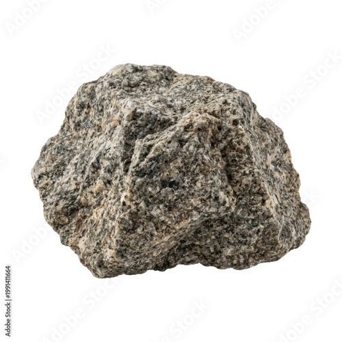 Wallpaper Mural Isolated rough granite stone with visible mineral flecks and coarse texture, natural geological formation on transparent background Torontodigital.ca