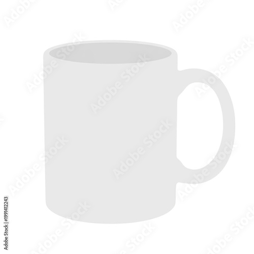 Wallpaper Mural Isolated blank white ceramic mug with handle on a transparent background, simple clean design for branding or personalization Torontodigital.ca