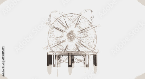 Astronomical Instrument Globe Model - Celestial Sphere on Display