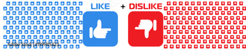 Like and dislike icons thumbs up down social media reaction buttons notification ui vector set.