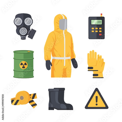 Hazmat Suit and Safety Equipment Collection.