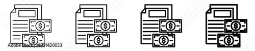 Accounting Icon Set Different Style Collection