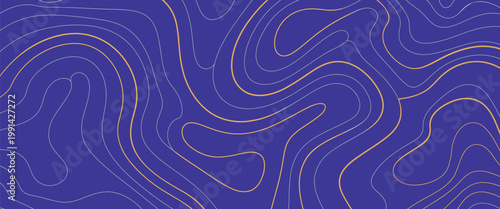 Luxury gold abstract line art background vector, featuring elegant mountain topographic map style with golden contour lines texture, clean modern design suitable for premium branding, wallpapers