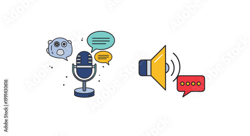 Microphone and loudspeaker communication tools.