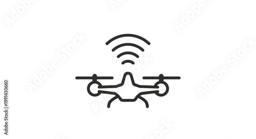 Drone with signal flying device.