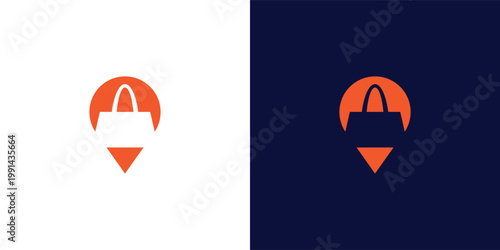 map point location digital technology vector logo design