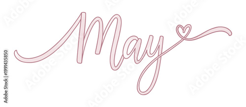 may calligraphy with heart