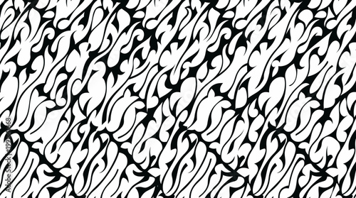 Photos Monochrome Abstract Pattern with Interlocking Swirls and Repetition