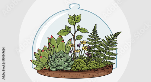 Variety of Succulent Plants Inside.