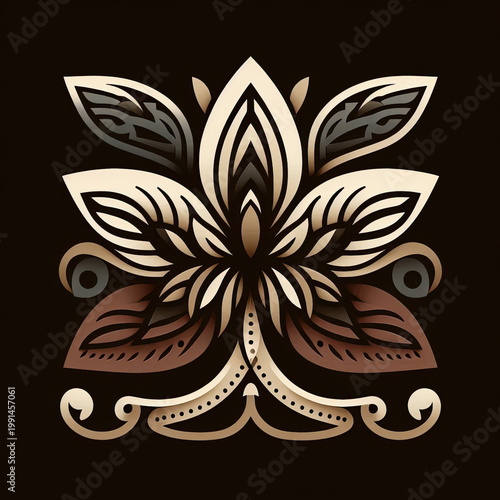 Premium Minimalist Dayak Ulap Doyo Tribal Vector