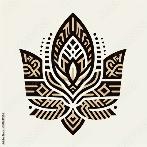 Premium Minimalist Dayak Ulap Doyo Tribal Vector