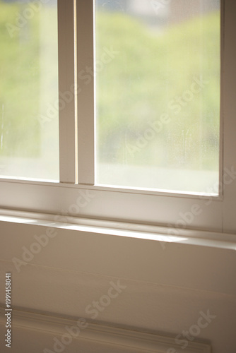 Wallpaper Mural Natural Sunlight and Leaf Shadows on Window and Wooden Floor Background. Torontodigital.ca