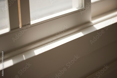 Wallpaper Mural Natural Sunlight and Leaf Shadows on Window and Wooden Floor Background. Torontodigital.ca