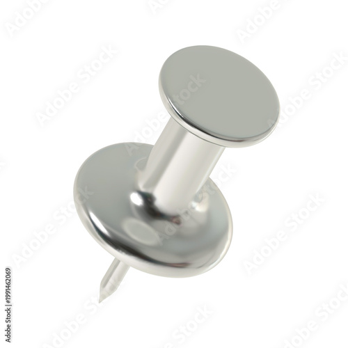 3D silver push pins. Push pin for pinning board.