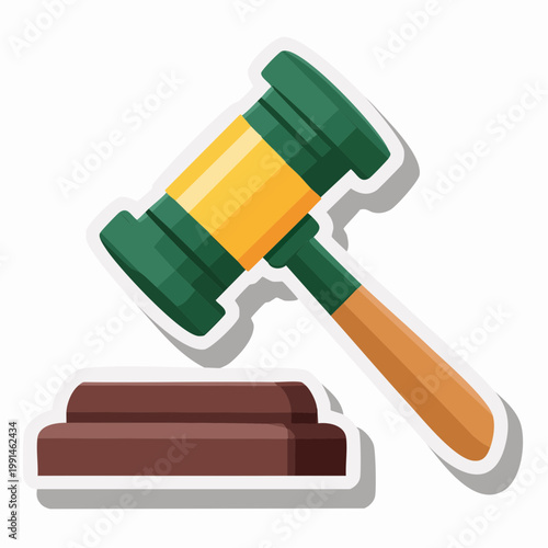 Gavel and Sounding Block Icon