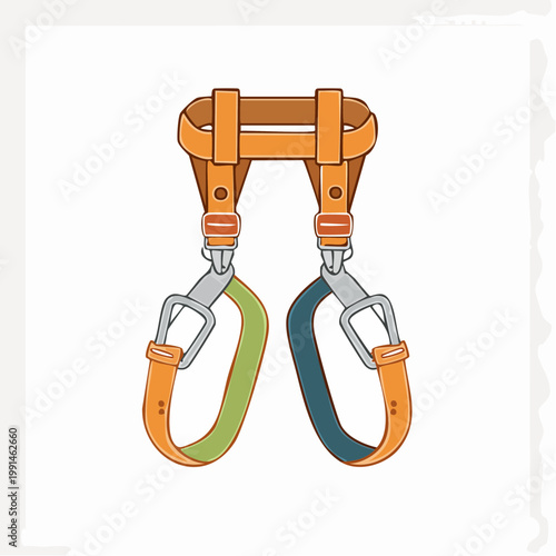 Climbing Harness with Carabiners