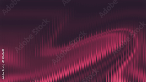 Foto Dark pink and purple gradient background, with wavy lines, and striped texture