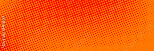 Dots halftone orange color pattern gradient texture with technology digital background. Dots pop art comics with summer background. vector ilustration