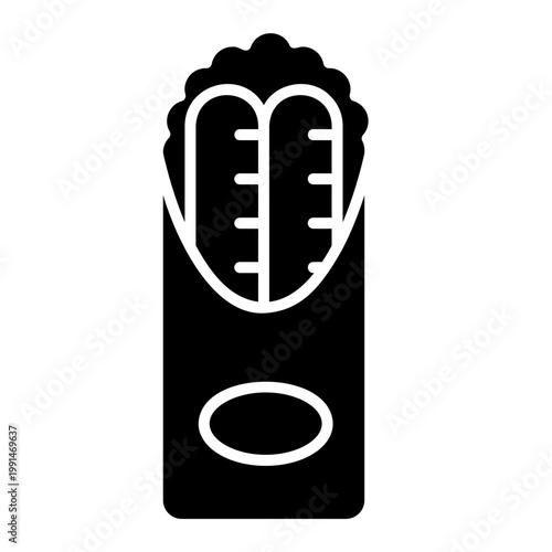 Shawarma Icon: Middle Eastern Fast Food Symbol