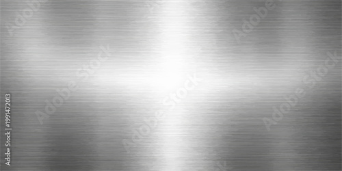 Brushed silver stainless steel plate with a polished metallic texture and industrial gray aluminum surface pattern for a shiny grey material wallpaper