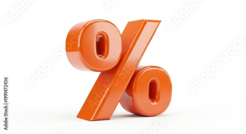 Orange percent sign symbol.