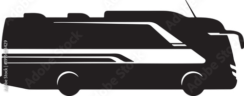 Motorhome, RV, camper van, vehicle silhouette, travel trailer