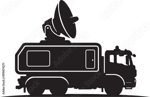 Satellite truck, broadcast vehicle, communication van, TV transmission